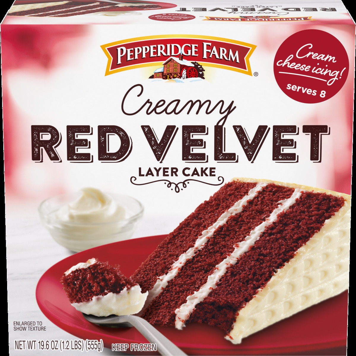 slide 1 of 11, Pepperidge Farm Creamy Red Velvet Layer Cake, 19.6 oz