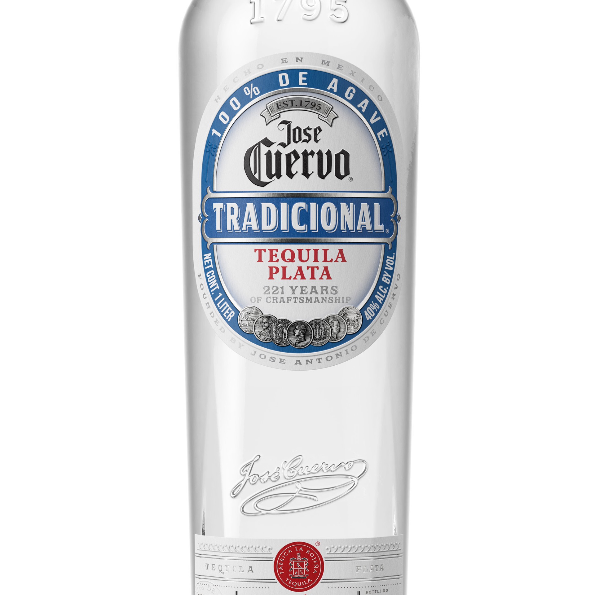 slide 3 of 5, Jose Cuervo Tradicional Plata Tequila 80 Proof - 1 L, 1 liter