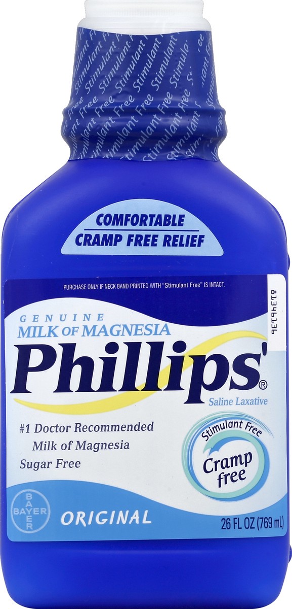 slide 3 of 4, Phillips' Genuine Phillips' Milk of Magnesia Original Saline Laxative, 26 fl oz