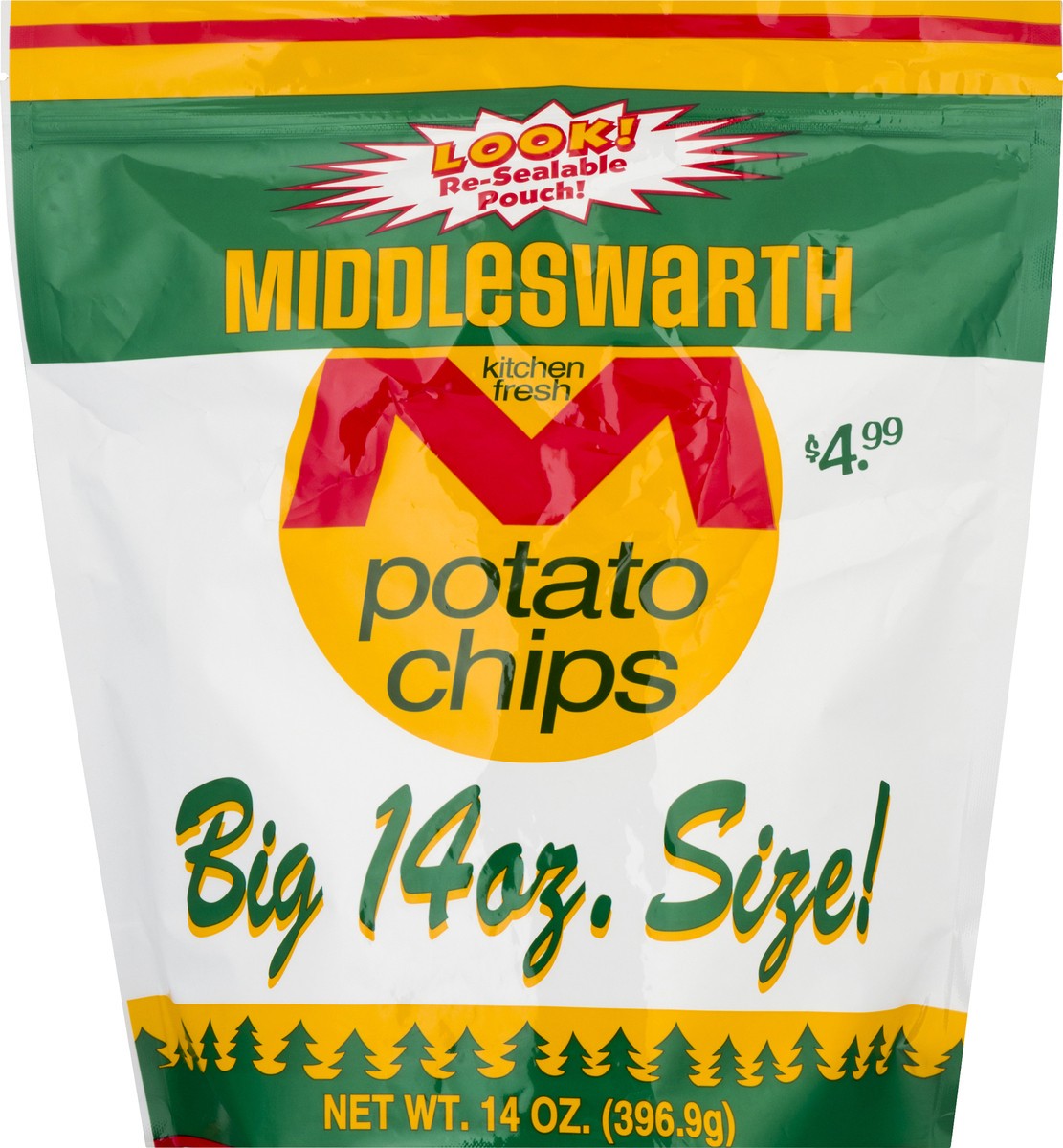 slide 6 of 9, Middleswrath Big Size Potato Chips 14 oz, 15 oz