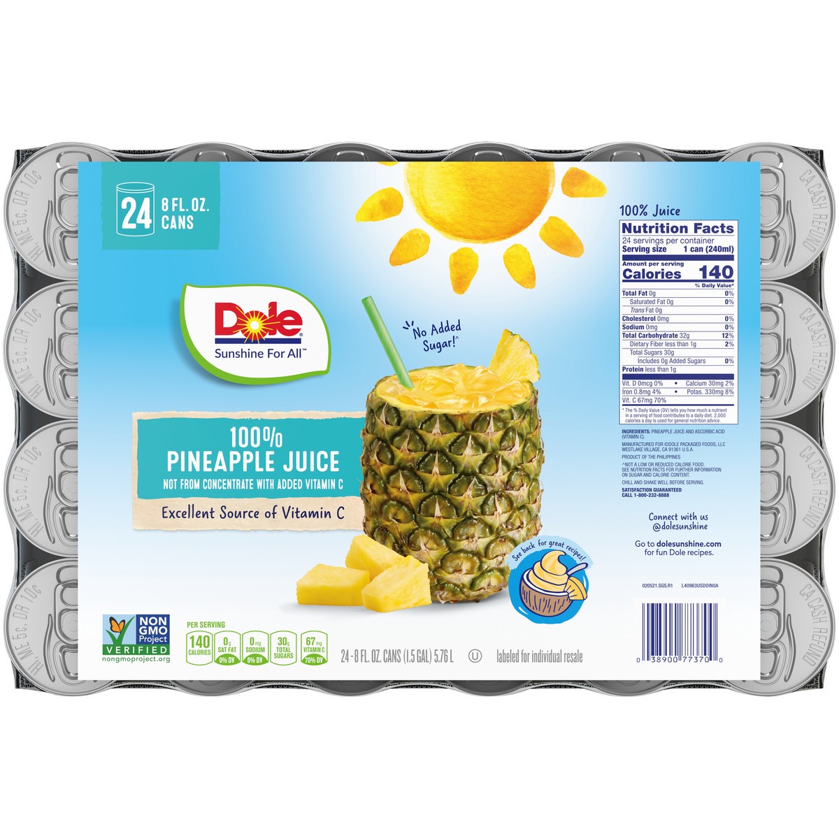 slide 9 of 11, Dole 100% Juice - 192 fl oz, 192 fl oz