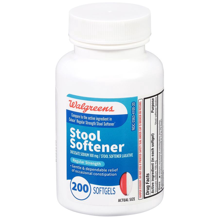 slide 3 of 5, Walgreens Constipation Stool Softener Softgels, 200 ct