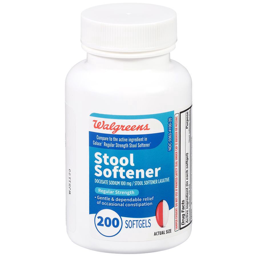 slide 1 of 5, Walgreens Constipation Stool Softener Softgels, 200 ct