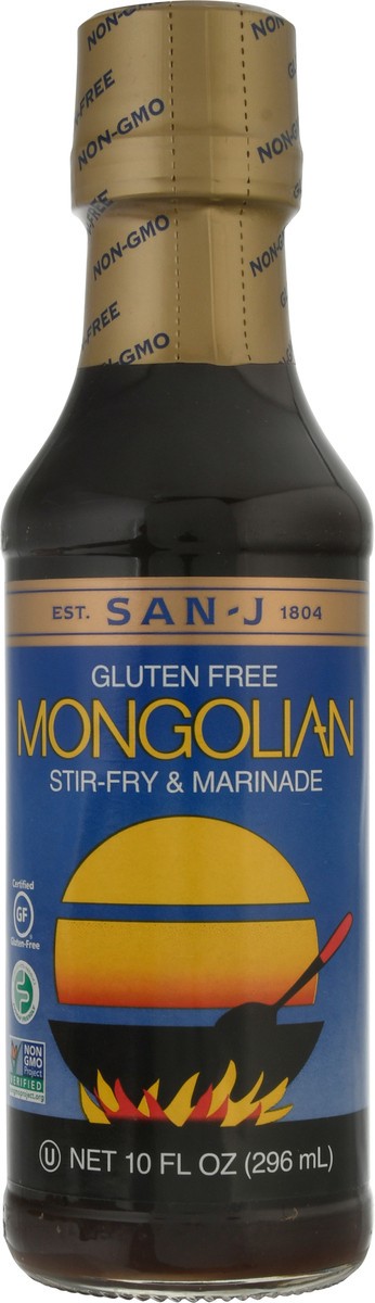 slide 6 of 12, San-J Gluten Free Mongolian Stir-Fry & Marinade 10 fl oz, 10 oz