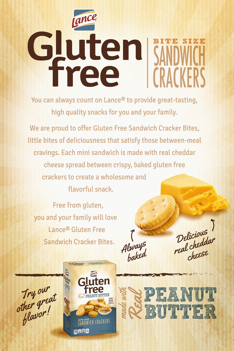 slide 6 of 9, Lance Gluten Free Bite Size Cheddar Cheese Sandwich Crackers 5 oz, 5 oz