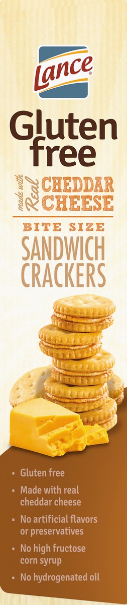 slide 9 of 9, Lance Gluten Free Bite Size Cheddar Cheese Sandwich Crackers 5 oz, 5 oz