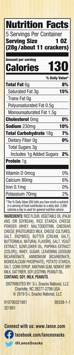 slide 3 of 9, Lance Gluten Free Bite Size Cheddar Cheese Sandwich Crackers 5 oz, 5 oz