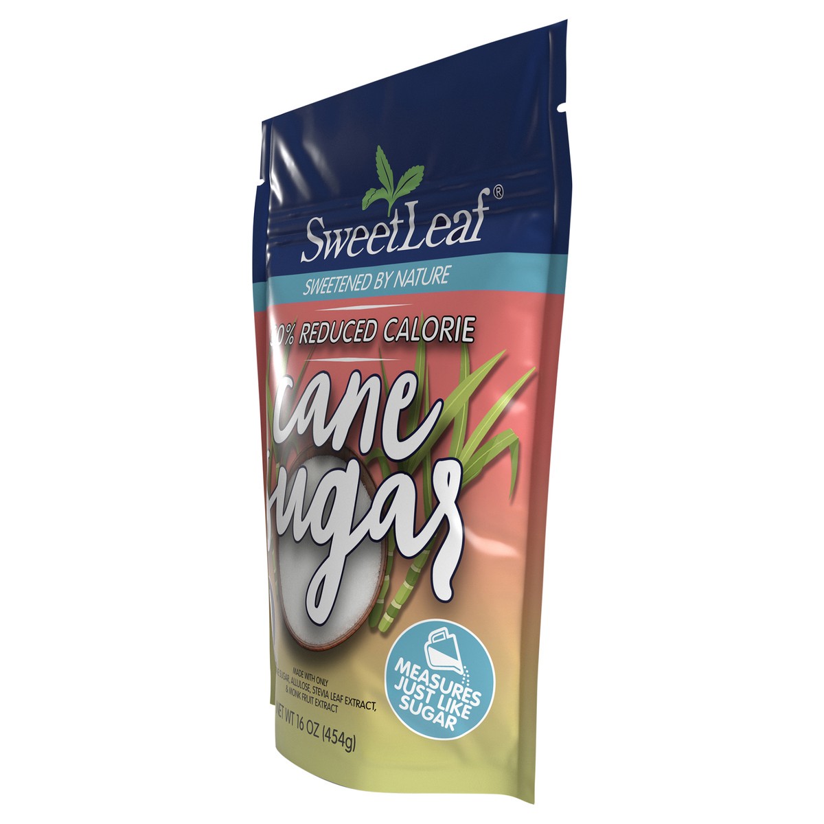 slide 11 of 13, SweetLeaf 50% Reduced Calorie Cane Sugar, 16oz bag, 16 oz