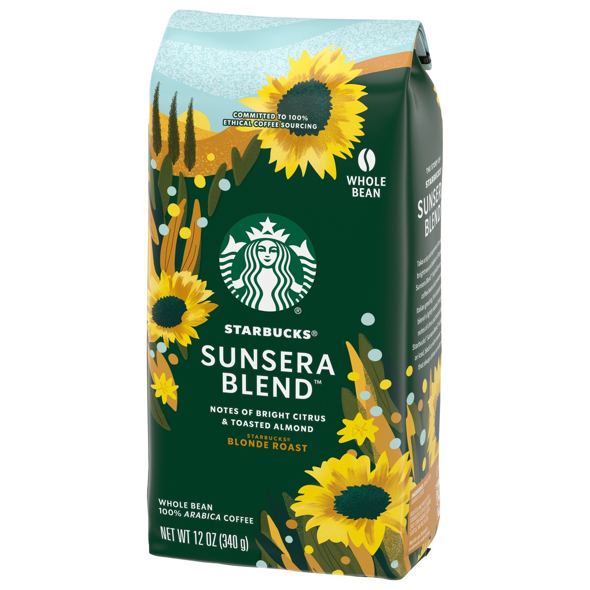 slide 2 of 4, Starbucks Blonde Roast Whole Bean 100% Arabica Sunsera Blend Coffee 12 oz, 12 oz
