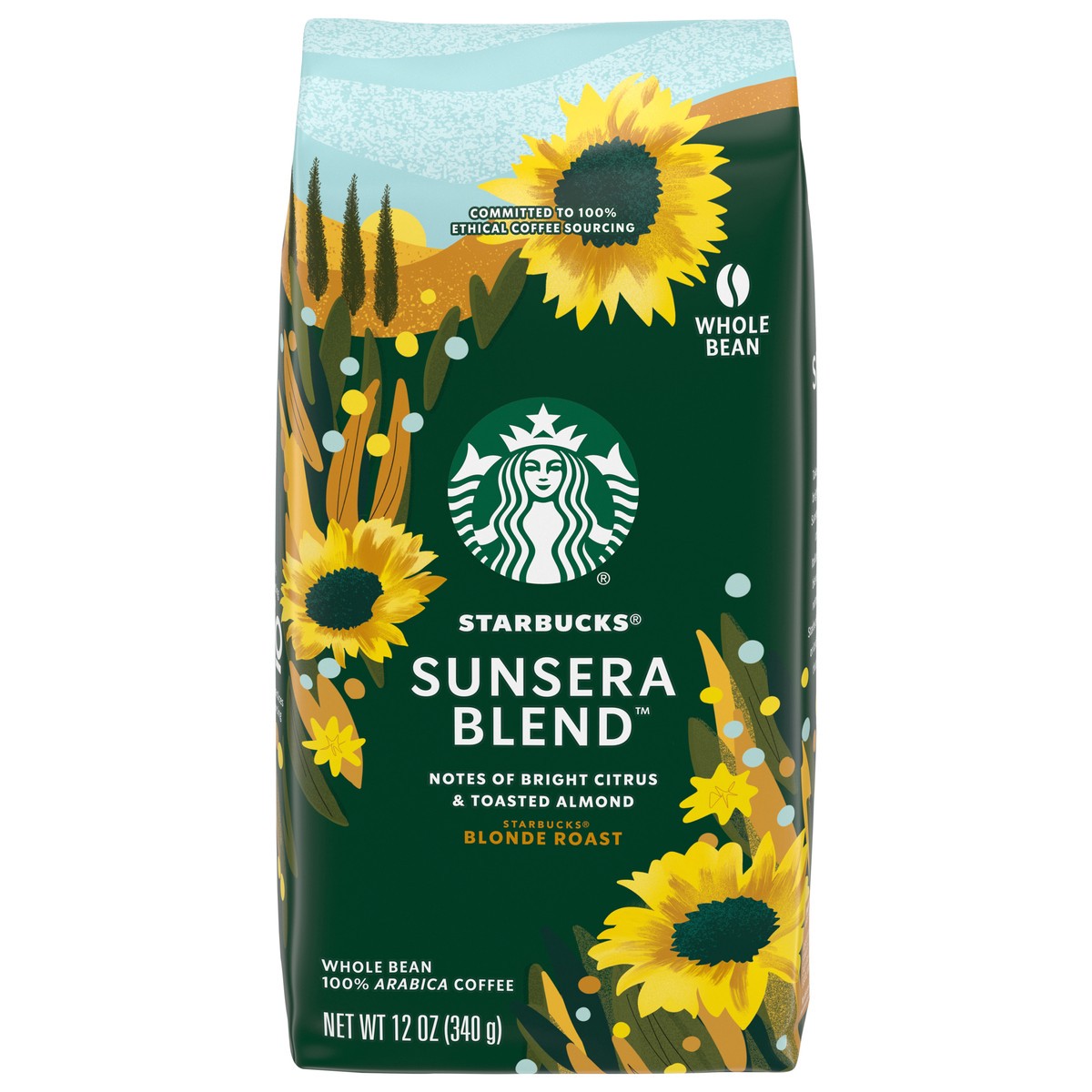 slide 1 of 4, Starbucks Blonde Roast Whole Bean 100% Arabica Sunsera Blend Coffee 12 oz, 12 oz