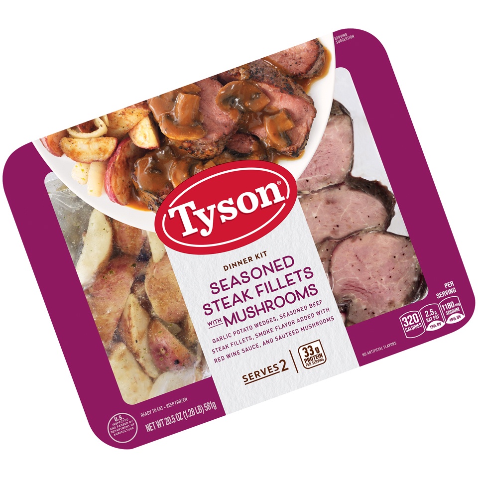 Tyson Seasoned Steak Fillets with Mushrooms Dinner Kit 20.5 oz Shipt