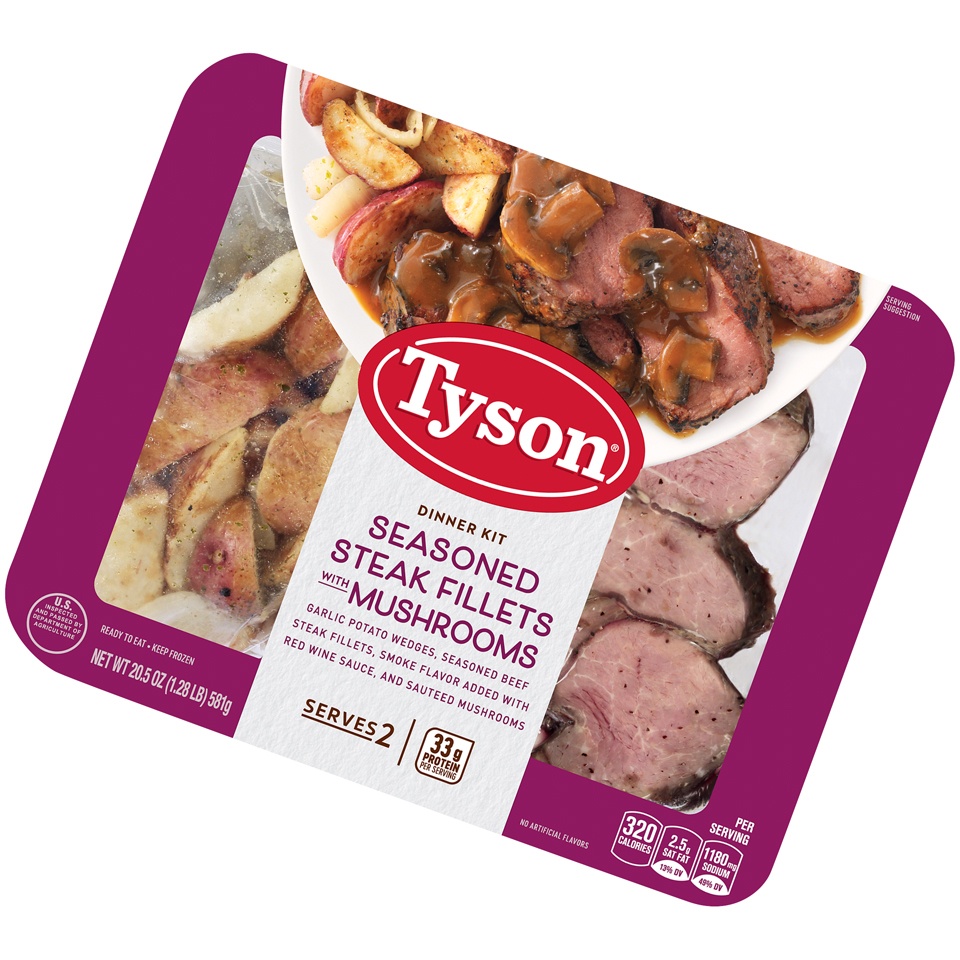 Tyson Seasoned Steak Fillets with Mushrooms Dinner Kit 20.5 oz Shipt