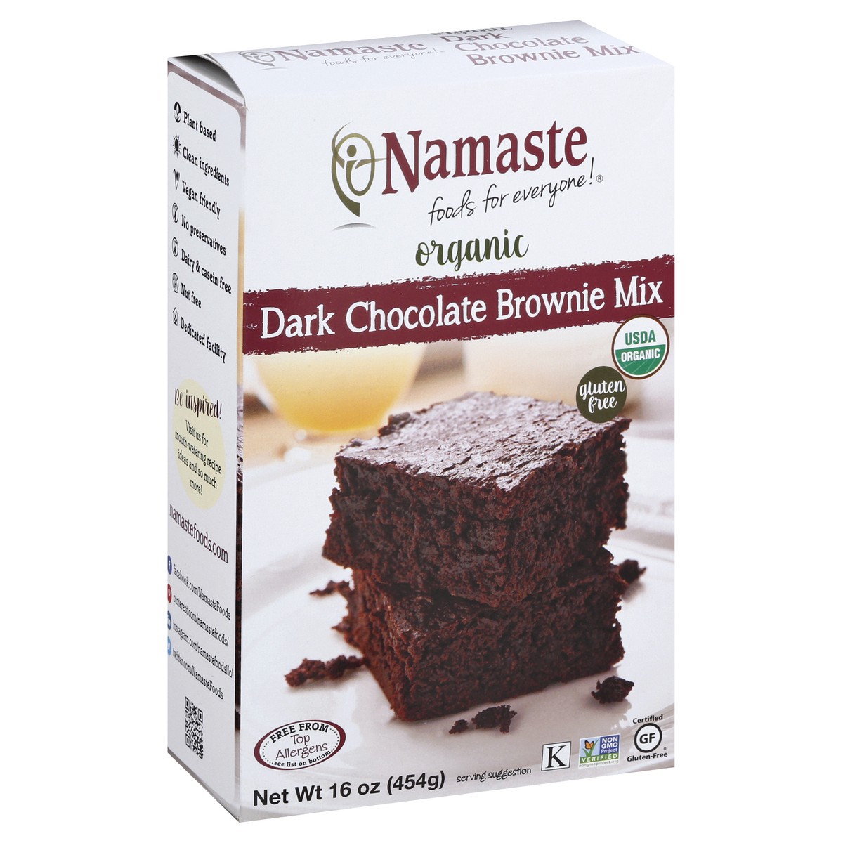 slide 8 of 13, Namaste Organic Dark Chocolate Brownie Mix 16 oz, 16 oz
