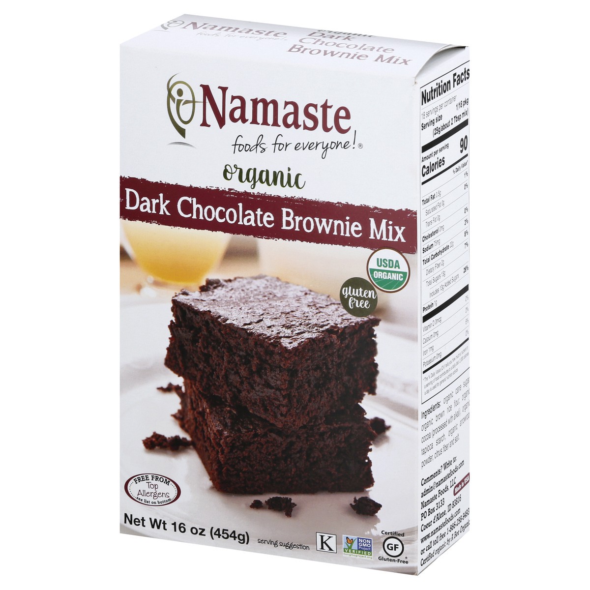 slide 11 of 13, Namaste Organic Dark Chocolate Brownie Mix 16 oz, 16 oz