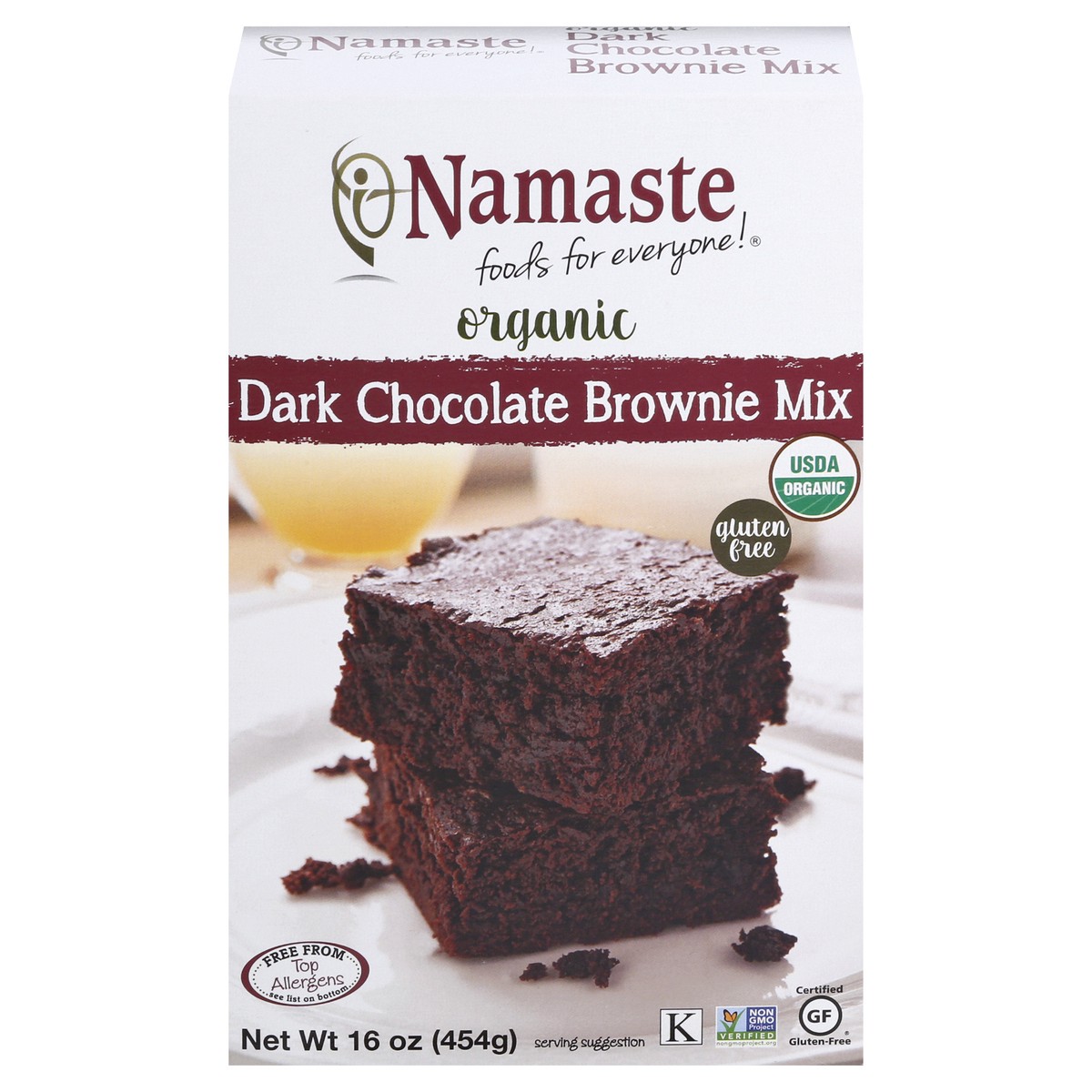 slide 1 of 13, Namaste Organic Dark Chocolate Brownie Mix 16 oz, 16 oz