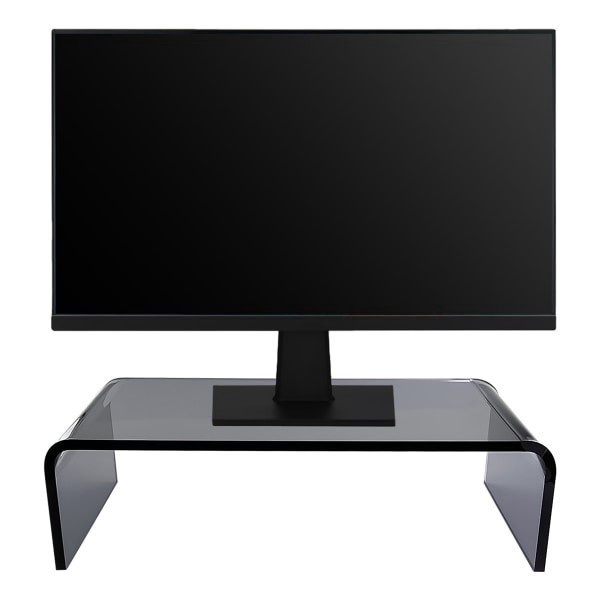 slide 4 of 5, Realspace® Lucenti Acrylic Monitor Stand, 4""H x 15""W x 7-1/2""D, Translucent Black, 1 ct