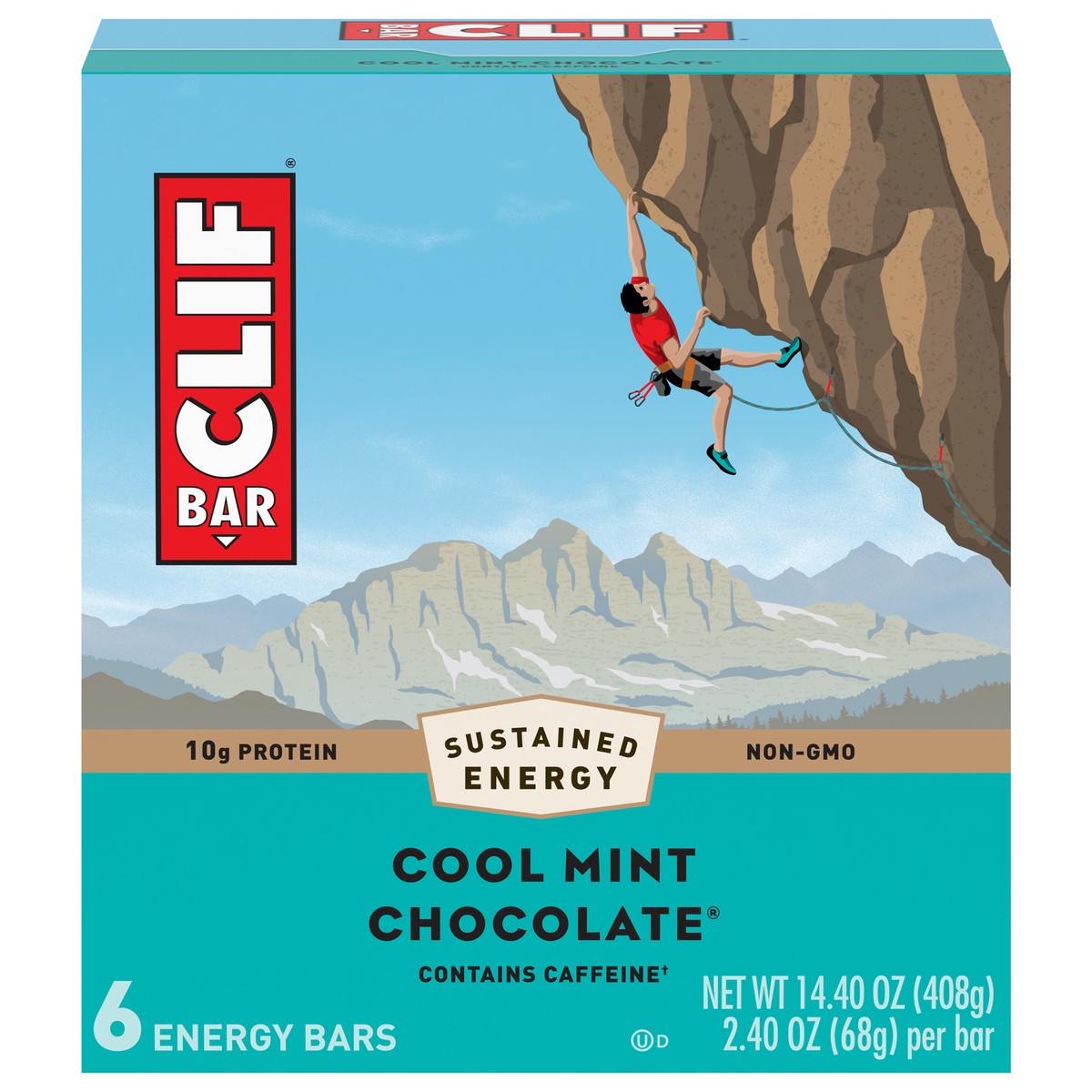 slide 1 of 8, CLIF Cool Mint Chocolate Energy Bars, 6 ct