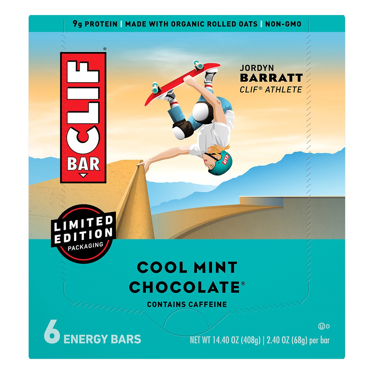 slide 1 of 8, CLIF Cool Mint Chocolate Energy Bars, 6 ct