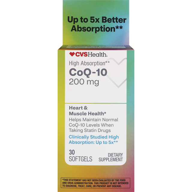 slide 1 of 1, CVS 5X Coq10 200Mg, 30 ct