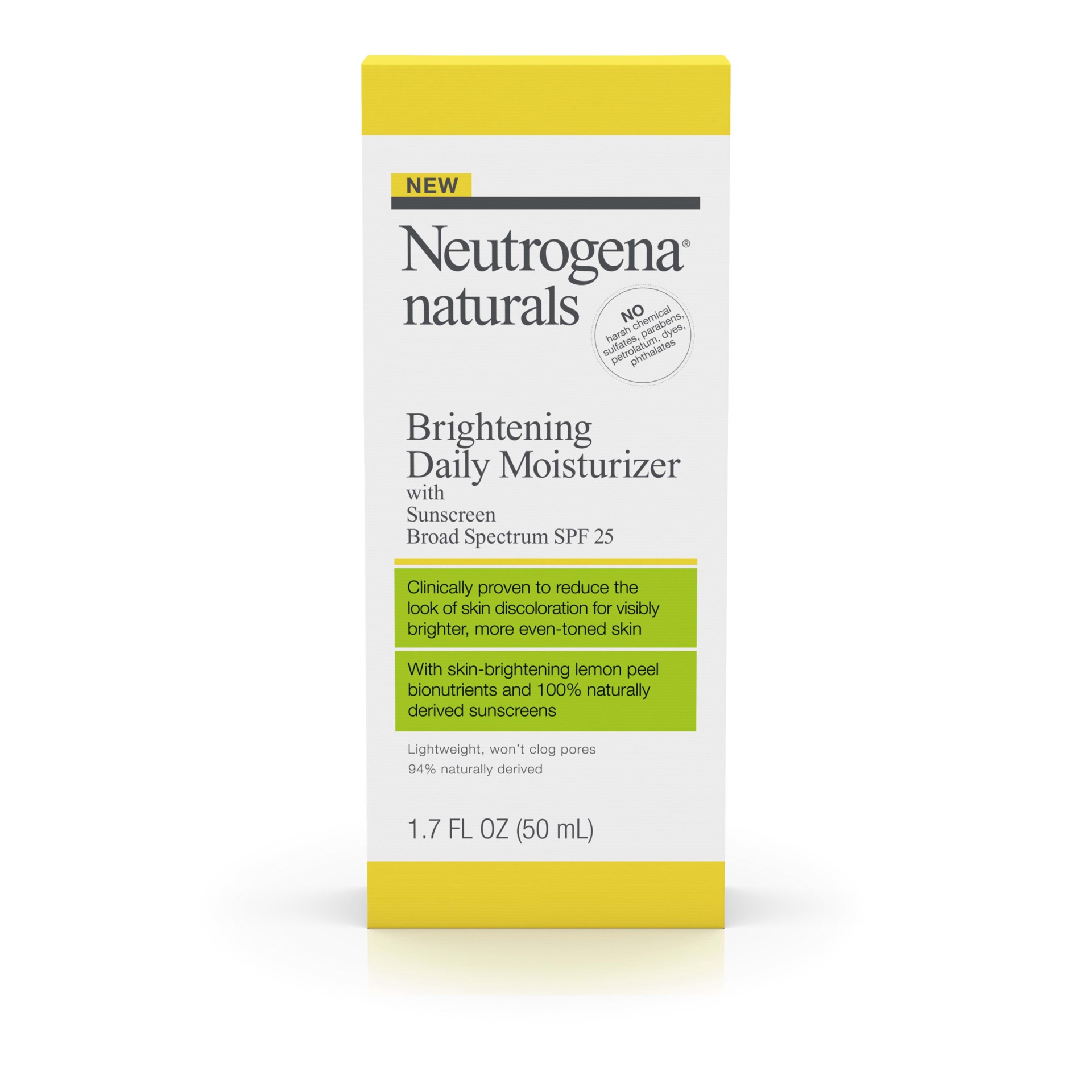 slide 4 of 5, NEUTROGENA Naturals Brightening Daily Moisturizer with Sunscreen Broad Spectrum SPF 25, 1.7 Fl. Oz, 1.7 fl oz