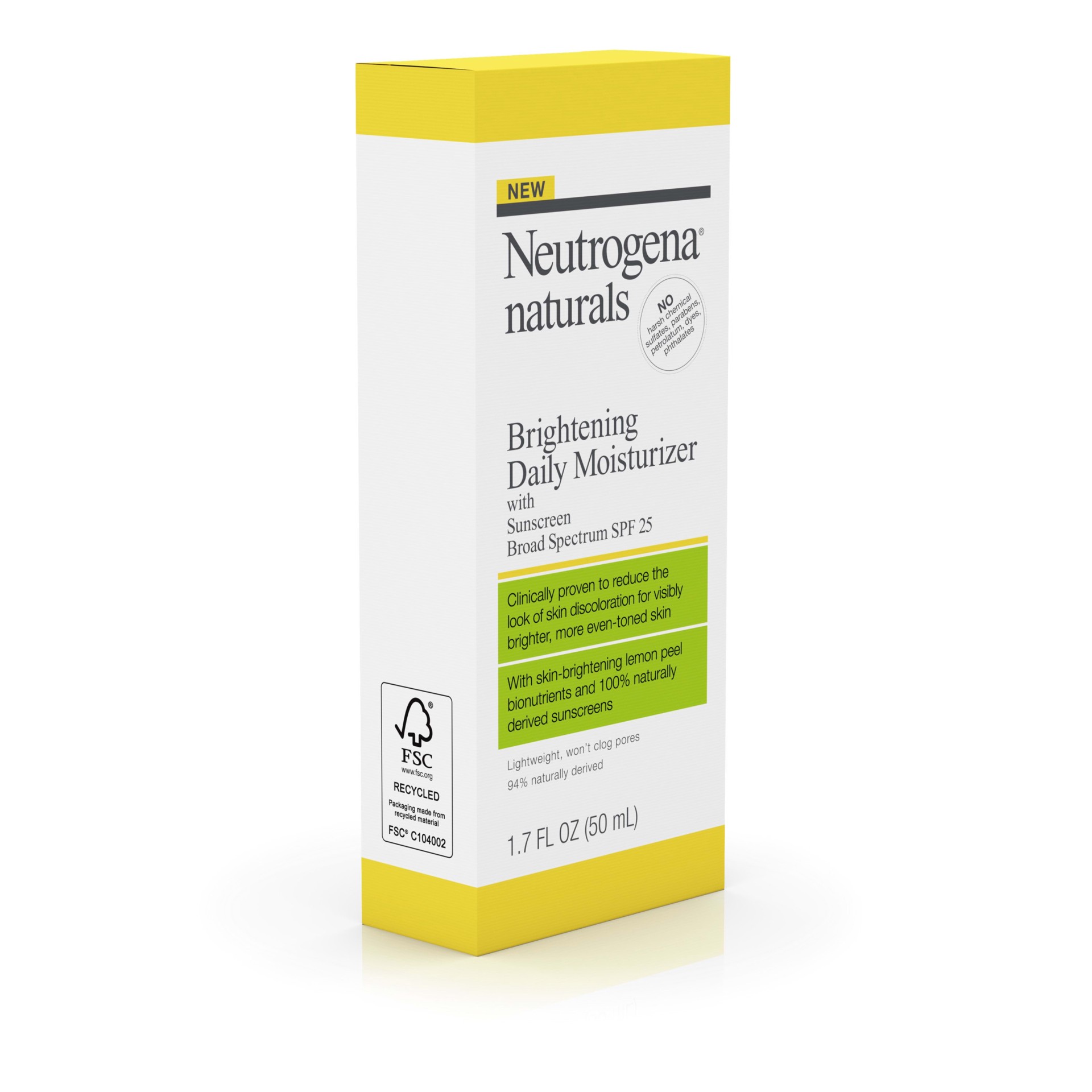 slide 5 of 5, NEUTROGENA Naturals Brightening Daily Moisturizer with Sunscreen Broad Spectrum SPF 25, 1.7 Fl. Oz, 1.7 fl oz