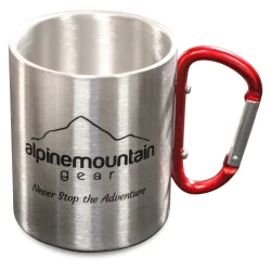Alpine Mountain Gear Carabiner Mug - Silver