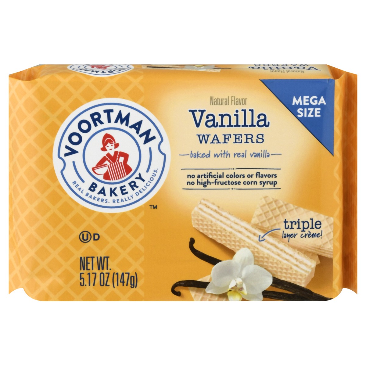 slide 1 of 10, Voortman Bakery Vanilla Wafers Mega Size, 5.17 oz