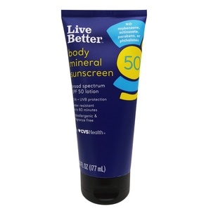 slide 1 of 1, Live Better Body Mineral Sunscreen, Spf 50, 6 Oz, 6 oz