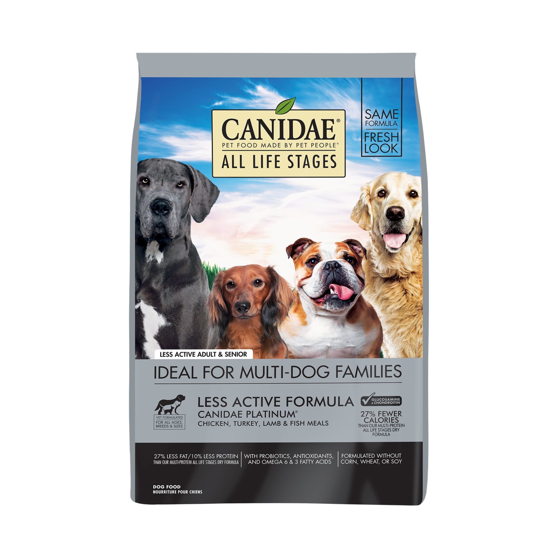 slide 1 of 1, CANIDAE All Life Stages Platinum Less Active Chicken, Turkey, Lamb & Fish Meals Dry Dog Food, 30 lb