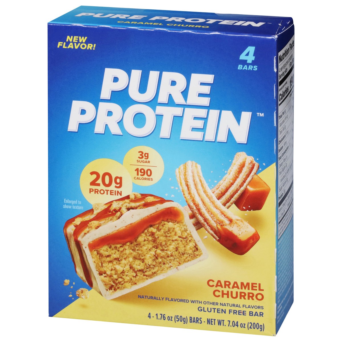 slide 15 of 16, Pure Protein Bars, Caramel Churro, 20 g Protein, 1.76 oz, 4 ct, 4 ct
