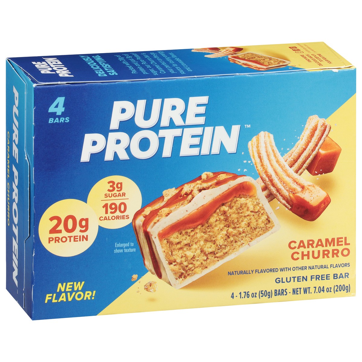 slide 3 of 16, Pure Protein Bars, Caramel Churro, 20 g Protein, 1.76 oz, 4 ct, 4 ct