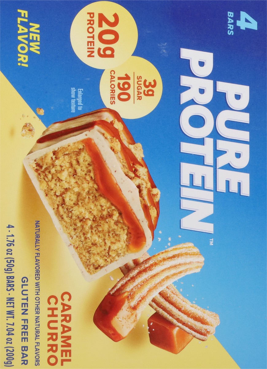 slide 16 of 16, Pure Protein Bars, Caramel Churro, 20 g Protein, 1.76 oz, 4 ct, 4 ct