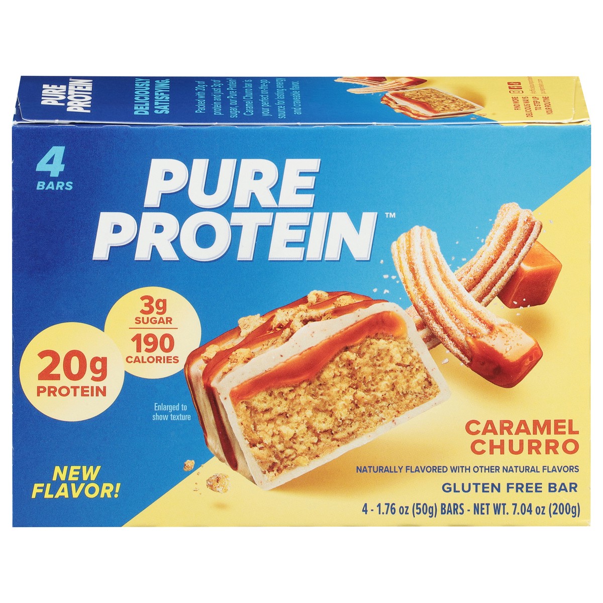 slide 12 of 16, Pure Protein Bars, Caramel Churro, 20 g Protein, 1.76 oz, 4 ct, 4 ct