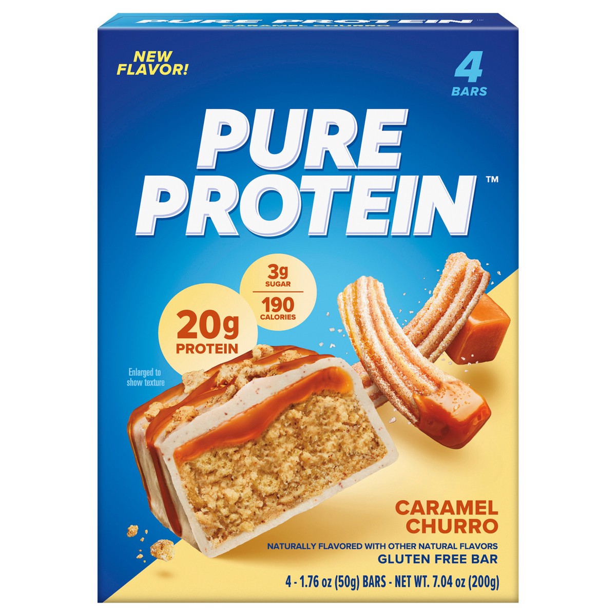slide 1 of 16, Pure Protein Bars, Caramel Churro, 20 g Protein, 1.76 oz, 4 ct, 4 ct