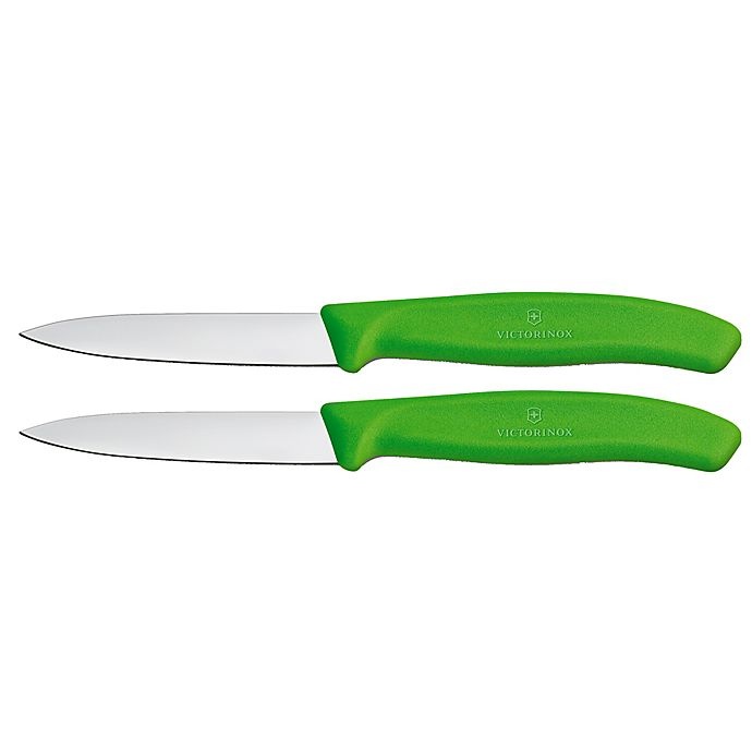 slide 1 of 2, Victorinox Swiss Army Paring Knife Set - Green, 2 ct