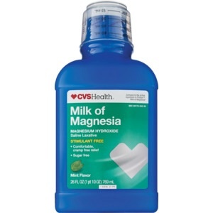 slide 1 of 1, CVS Health Milk Of Magnesia Saline Laxative Mint, 26 fl oz; 1 pint 10 oz; 769 ml