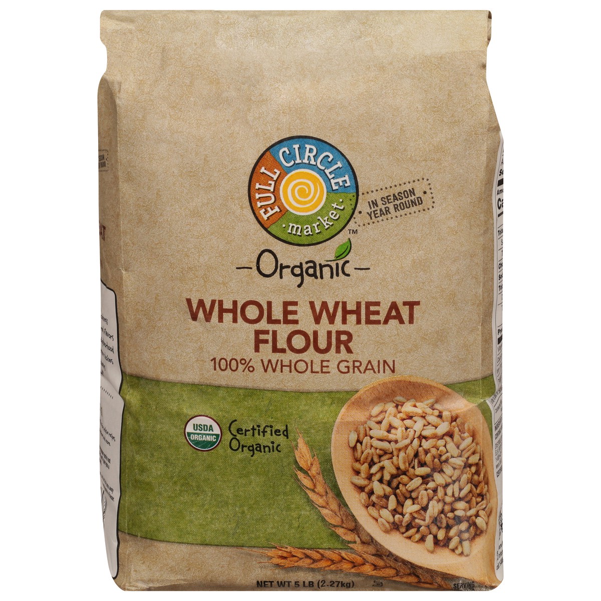 slide 1 of 10, Full Circle Market Organic Whole Wheat Flour 5 lb, 5 lb