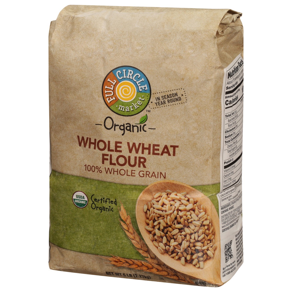 slide 7 of 10, Full Circle Market Organic Whole Wheat Flour 5 lb, 5 lb