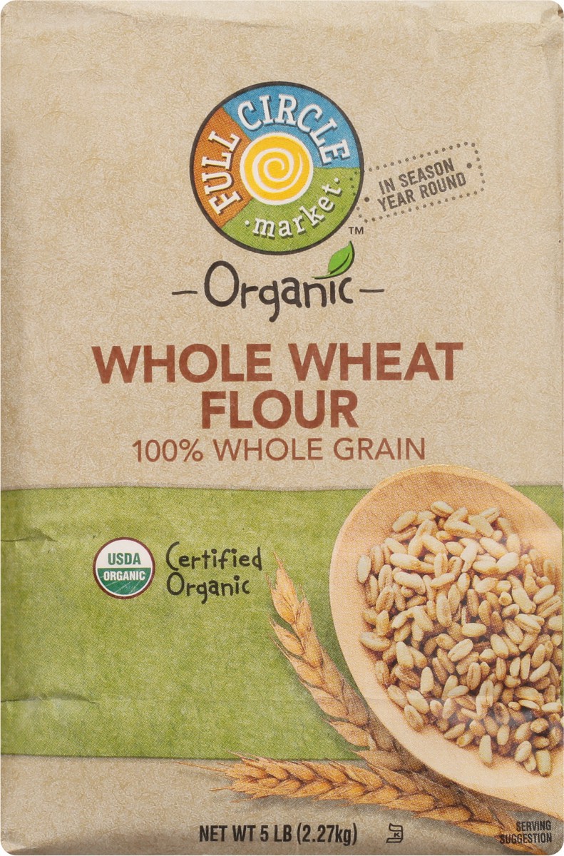 slide 6 of 10, Full Circle Market Organic Whole Wheat Flour 5 lb, 5 lb