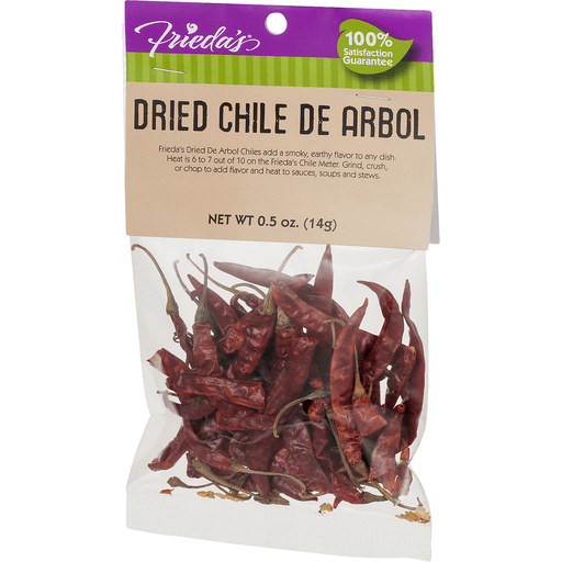 slide 3 of 9, Frieda's Simply Dried Chile De Arbol Peppers, 0.5 oz