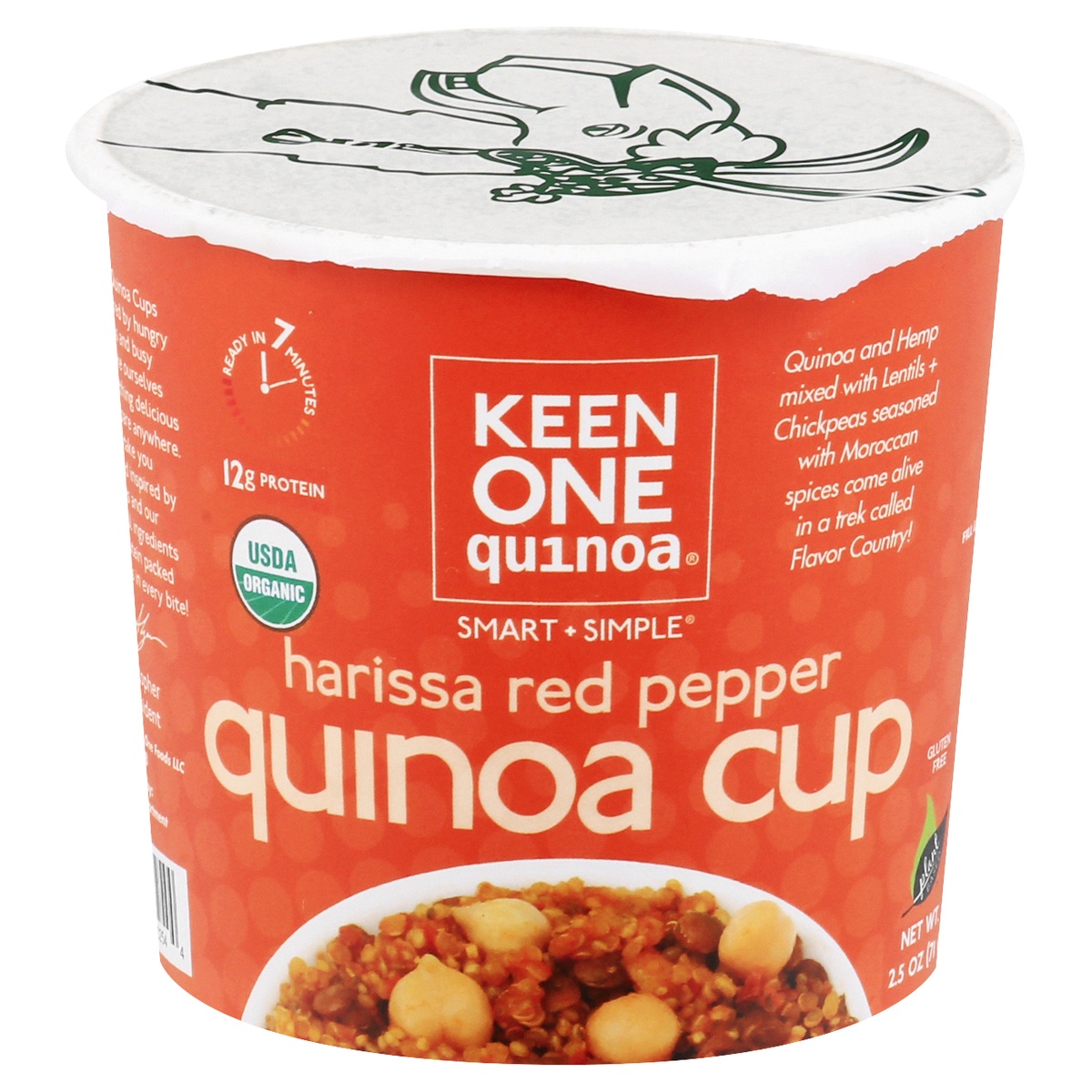 slide 1 of 1, Keen One Quinoa Smart + Simple Harissa Red Pepper Quinoa Cup 2.5 oz, 2.5 oz