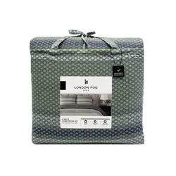 London Fog Comforter Set, Twin, 2pc, Agave Stripe