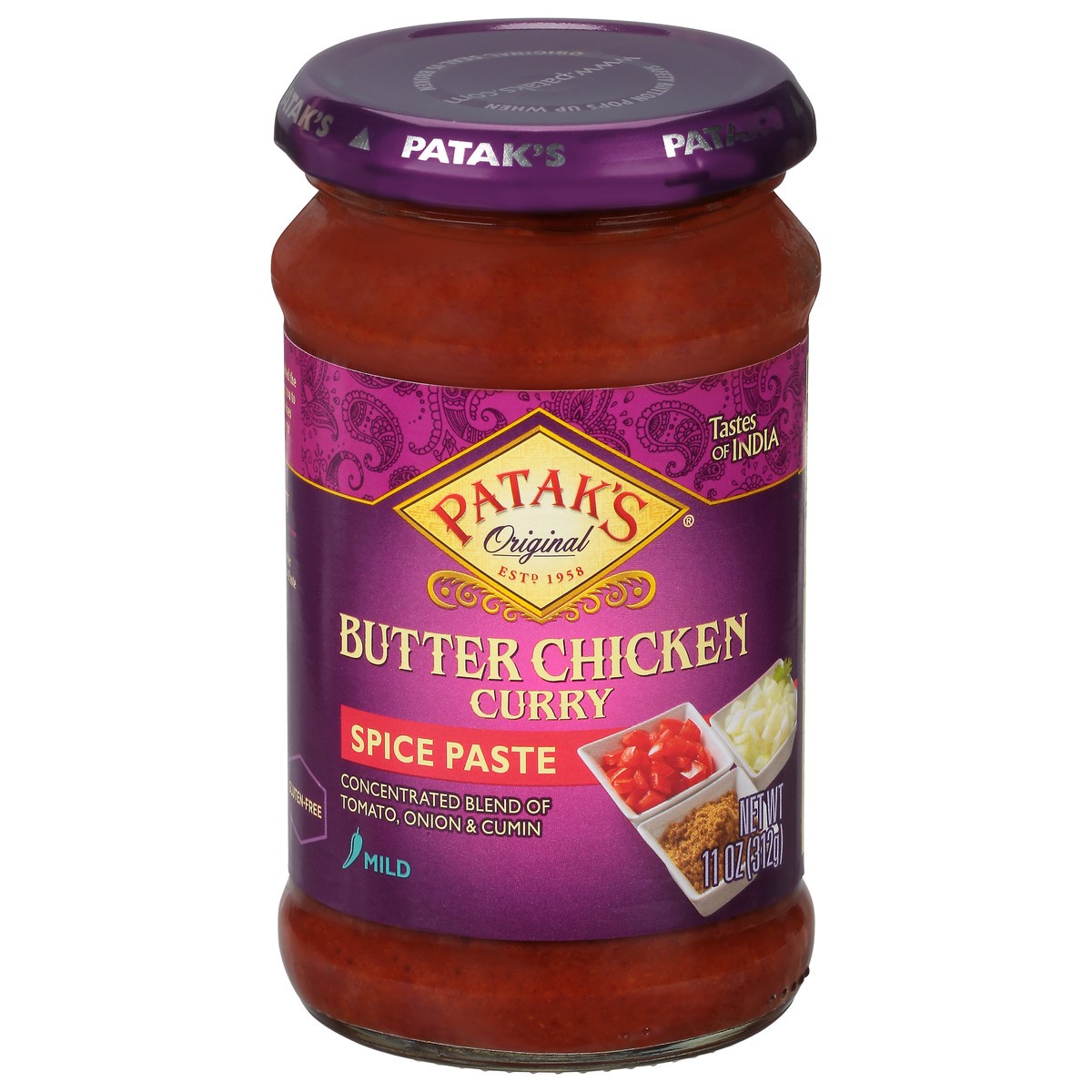 slide 2 of 12, Patak's Mild Butter Chicken Spice Paste 11 oz, 11 oz
