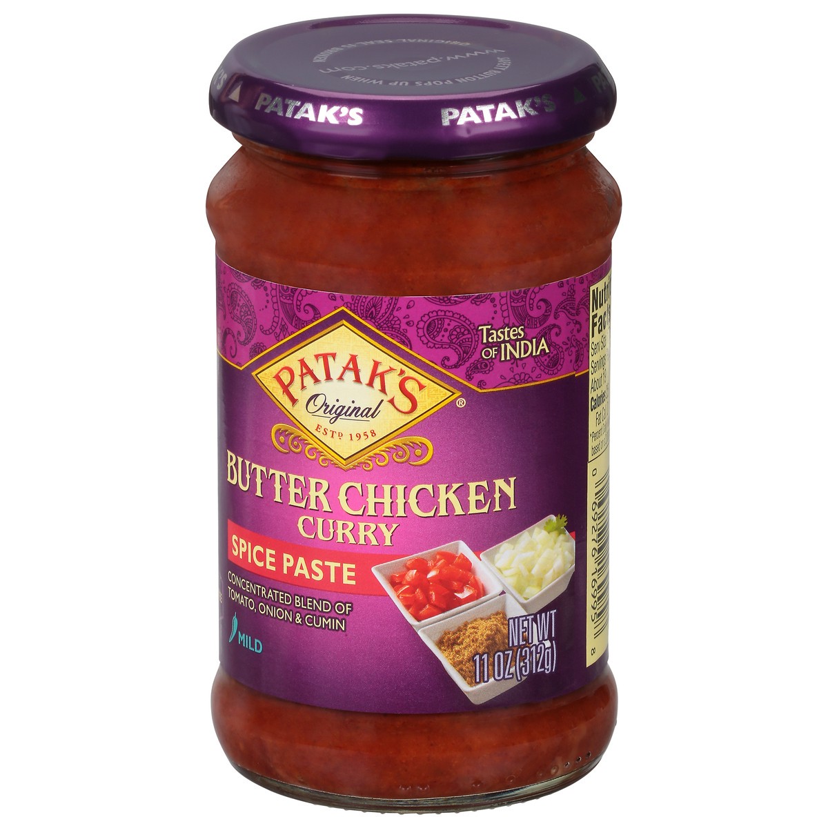 slide 12 of 12, Patak's Mild Butter Chicken Spice Paste 11 oz, 11 oz