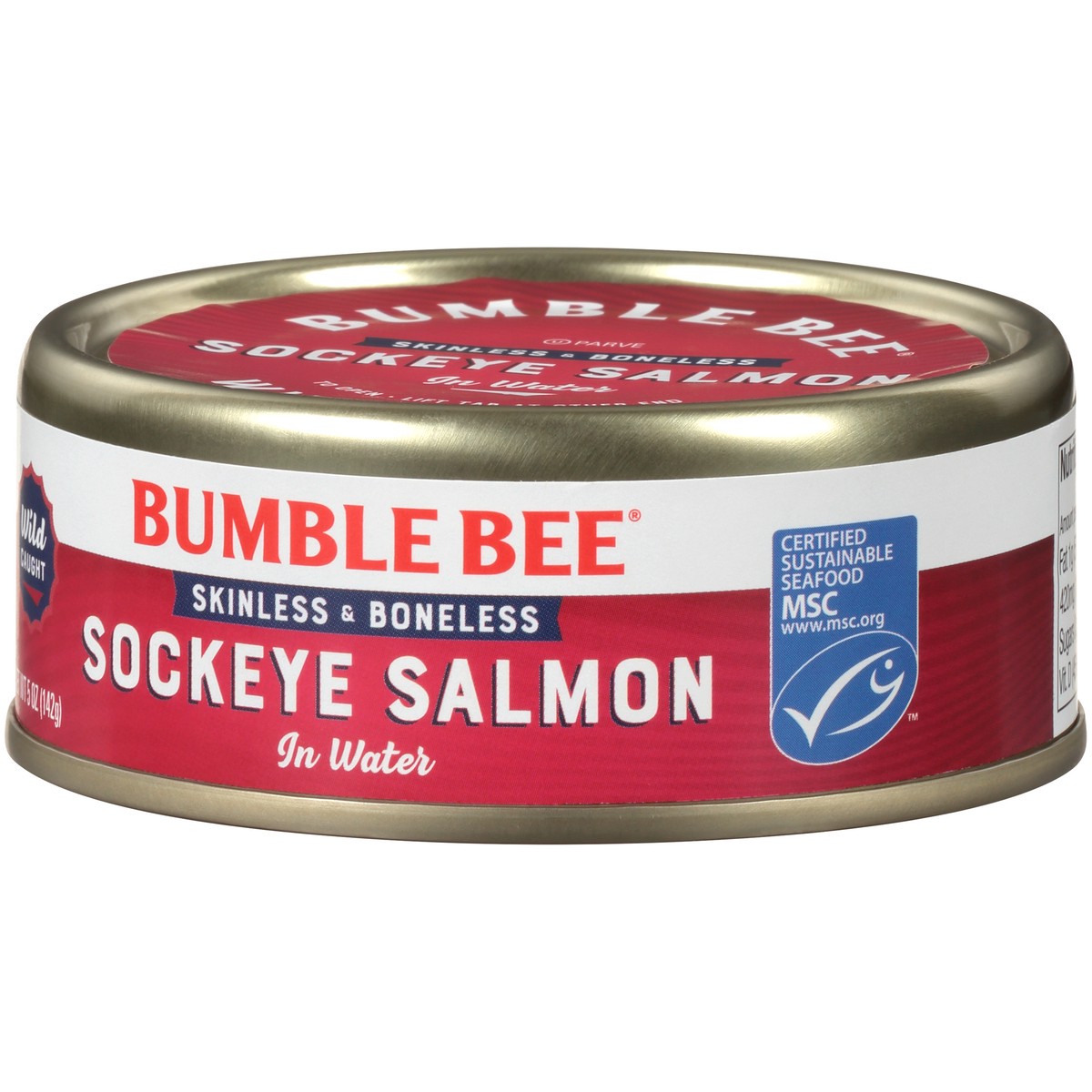 slide 5 of 14, Bumble Bee Skinless & Boneless Wild Red Salmon in Water, 5 oz