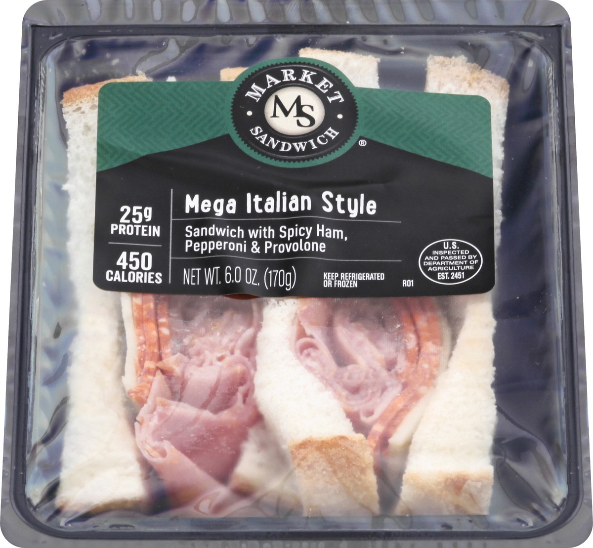 slide 6 of 10, Market Sandwich Mega Italian Sandwich, 6 oz