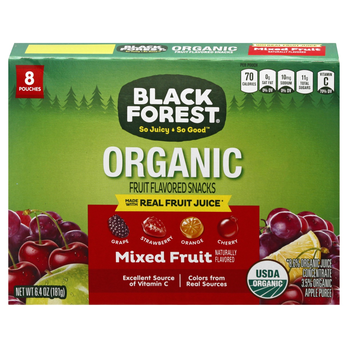 slide 1 of 3, Black Forest Organic Frt Bite Mixed, 8 oz