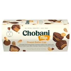 Chobani Flip Lowfat Greek Yogurt Peanut Butter Cup 4.5 oz 4 pk