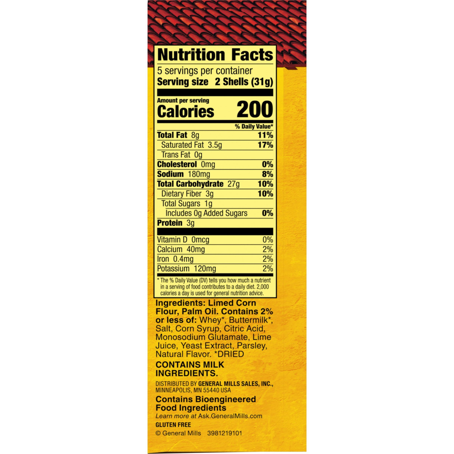 slide 3 of 5, Old El Paso Stand ‘N Stuff Taco Shells, Hint of Lime Flavored, Gluten Free Crunchy Corn Taco Shells, 10 Count, 5.4 oz, 10 ct