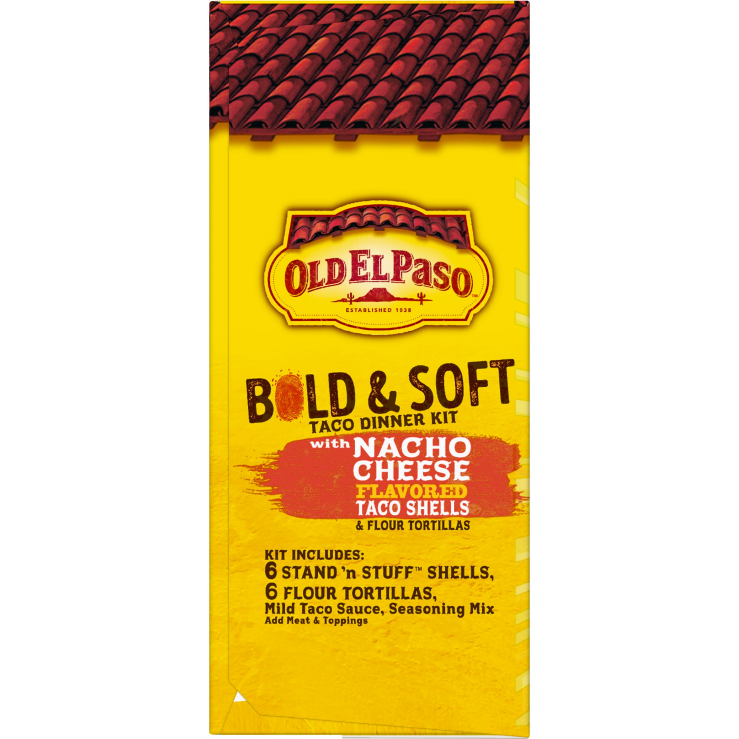 slide 2 of 3, Old El Paso Nacho Cheese Bold & Soft Tortilla Taco Dinner Kit, 12 ct., 12.6 oz., 1 ct